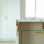 Island with gold socket with handles