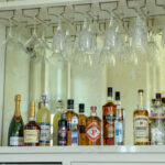 Close up of glaass/drinkscabinet